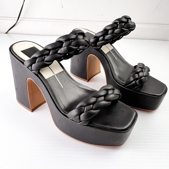 Dolce Vita Chunky Platform Heels womens 9 Black Ashby Twist Y2K 90s - Picture 4 of 12